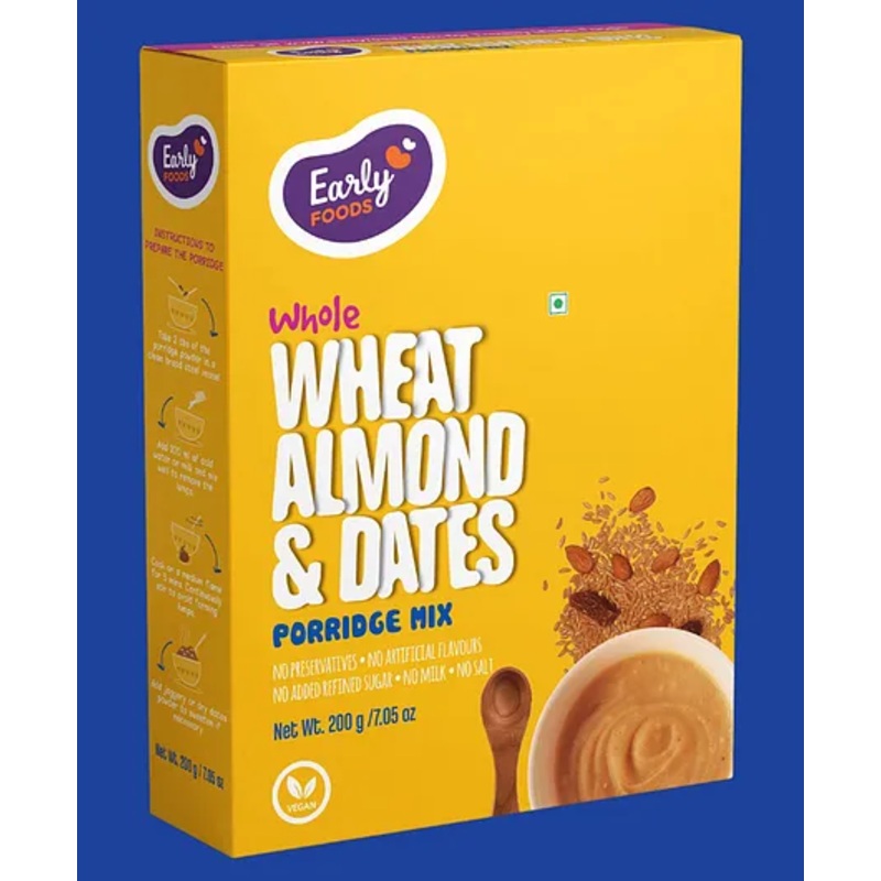 Early Foods Whole Wheat Almond & Dates Porridge Mix 200g