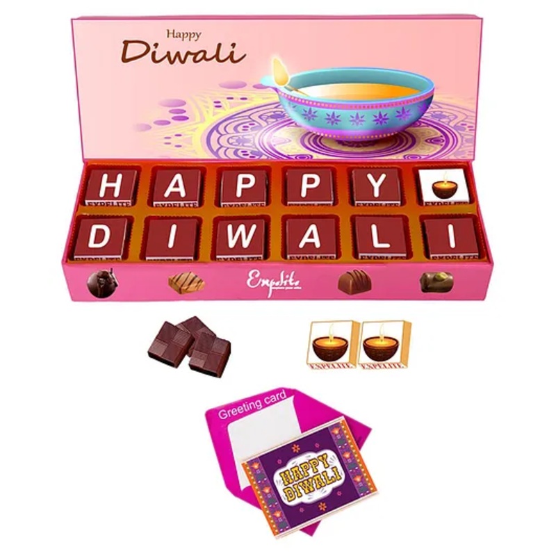 Expelite Happy Diwali Chocolate Gift – 170 gm
