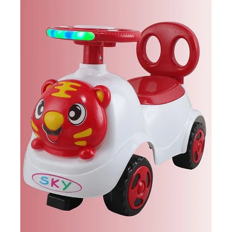 JoyRide Baby TIGER Ride On with LED Lights & Music – Big Backrest – Under Seat Storage Utility Box – Rider for Kids – Boys – Girls – Age Group 1 to 3 Years Ride on