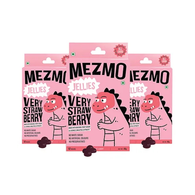Mezmo Strawberry Fruit Jelly Pack Of 3 – 12 Pieces Each