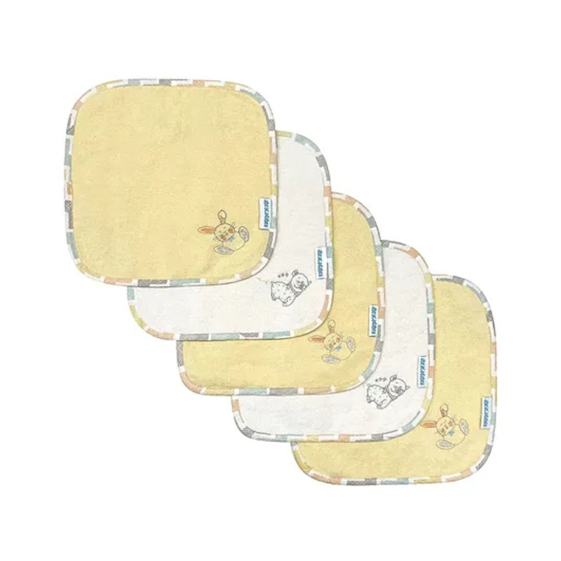 Abracadabra Wash Cloths Sleepy Friends Set of 5 – Yellow