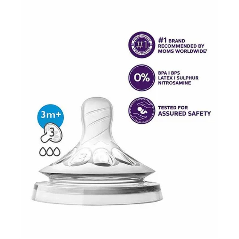 Avent Natural Teat Medium Flow – Pack of 2