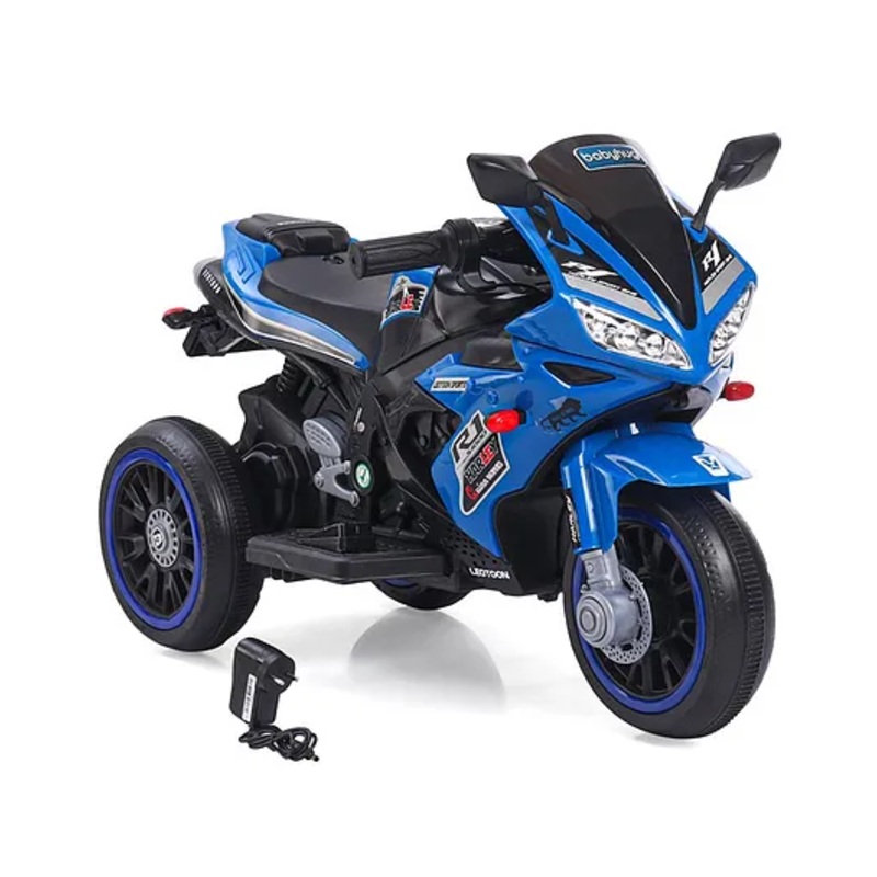 Babyhug Battery Operated Three Wheeler Mini R1 Bike With Music & Light – Blue