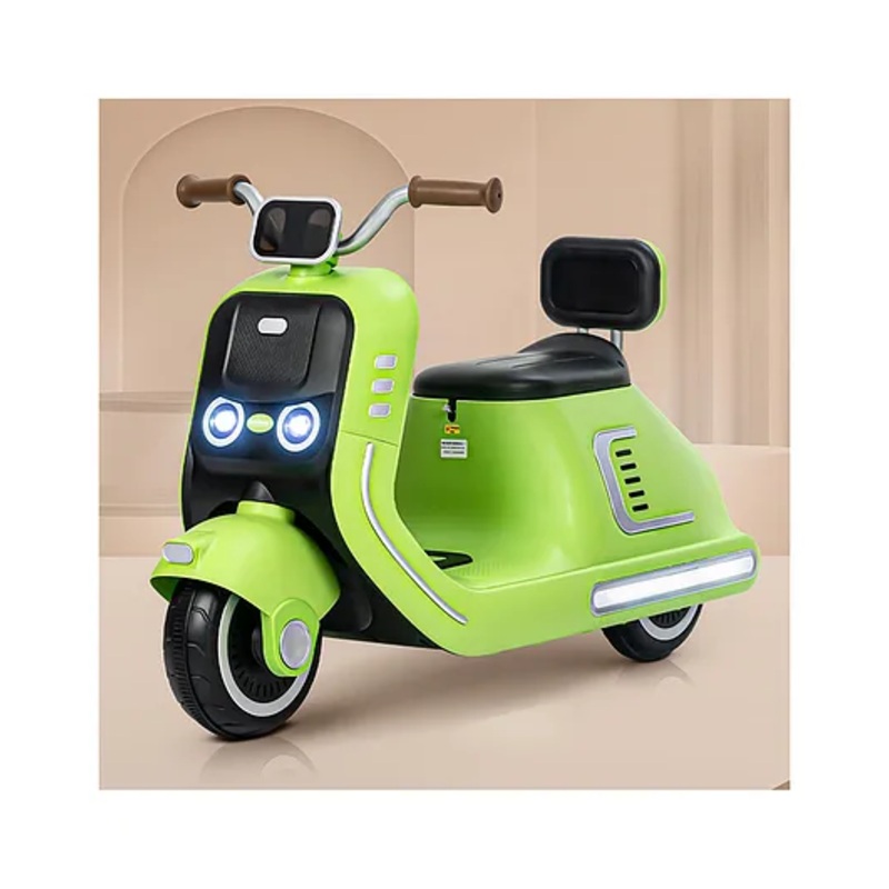 Baybee Robico Battery Operated Bike for Kids, Ride on Toys Kids Bike Scooty with Music & LED Light, Baby Rechargeable Battery Bike, Electric Bike for Kids  (Green)