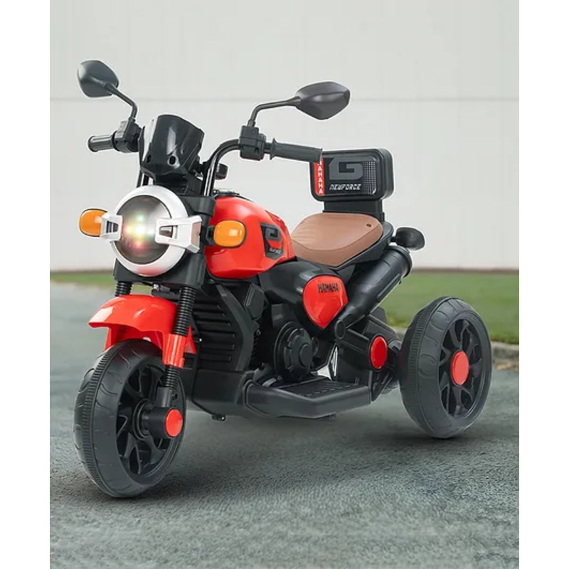 Baybee Zappy Electric Bike for Kids, Ride on Toys Kid Bikes with LED Light, Bluetooth & USB Music | Rechargeable Baby Bike | Battery Operated Bike for Kids to Drive 1 to 4 Years (Red)