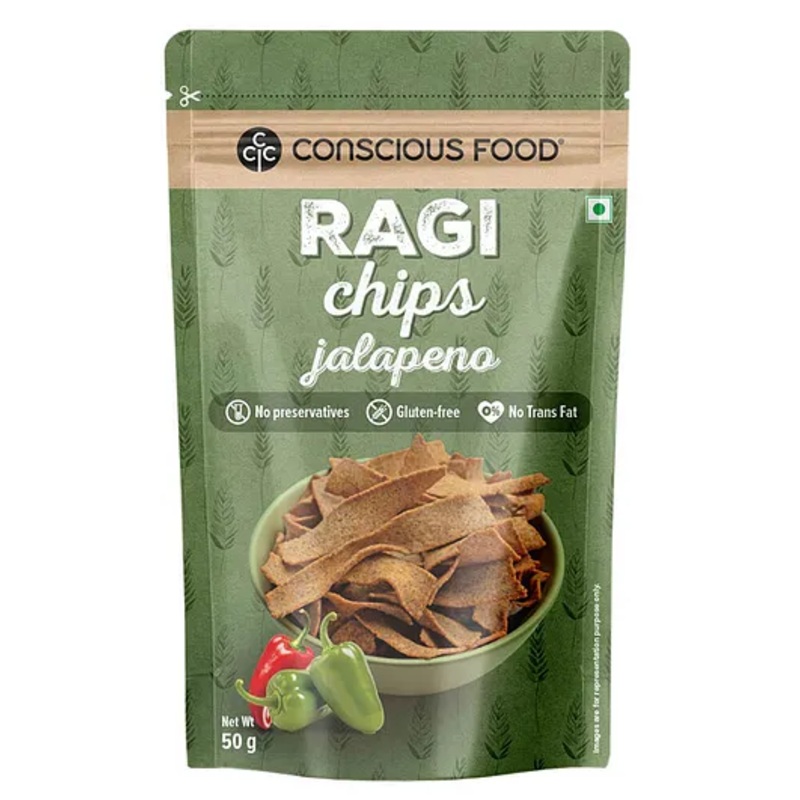 Conscious Food Ragi Chips (Jalapeno) 50g