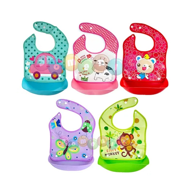 Domenico Apron For Feeding With Detachable Food Catch – Pack Of 5