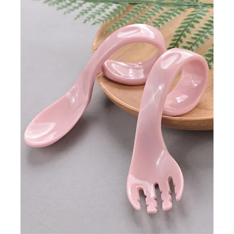 Fork & Spoon Set – Pink