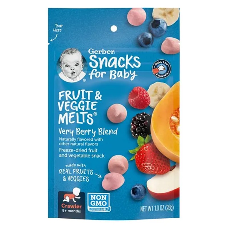 Gerber Snacks for Baby Fruit and Veggie Melts Very Berry Blend – 28 gm