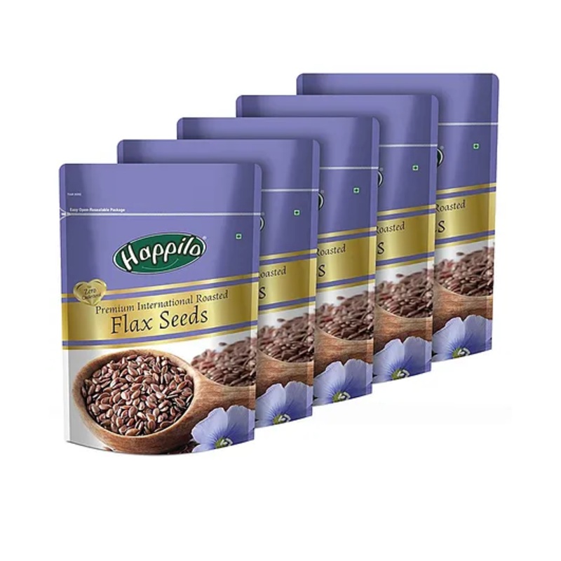 Happilo Premium Authentic Flax Seeds Roasted -250g (Pack of 5)