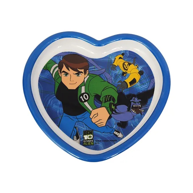 HOOM Melamine Heart shaped Plate -BEN10 Ultimate Alien