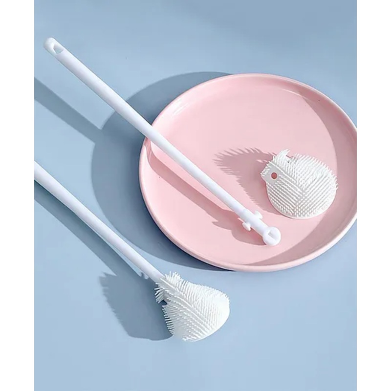 Ji and Ja Bottle Cleaning Brush Silicone Long Handle 360 Rotation and Flexible, Water Bottle, Containers, Vase Milk Bottle for Kids Cleaner for Kitchen Tools Item Products Gadgets