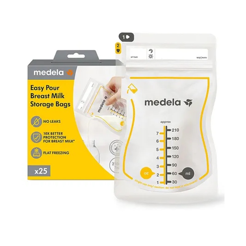 Medela Easy Pour Breast Milk Storage Bags 25 Pieces – 210 ml Each