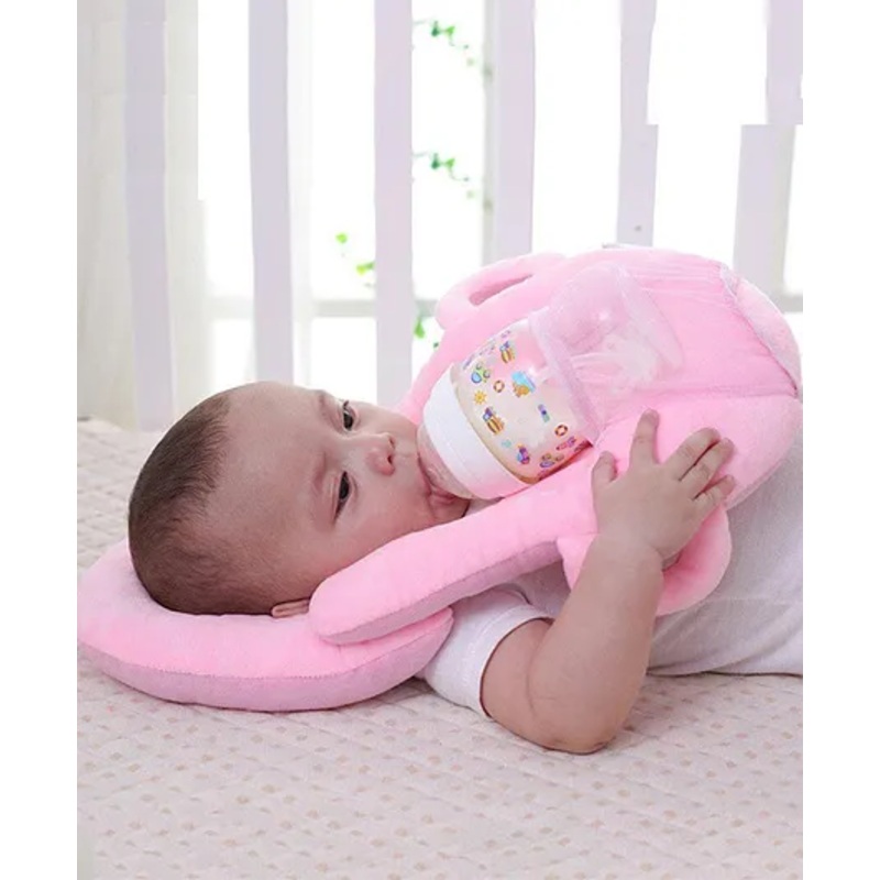 numum Baby self feeding pillow(pink) ( Color and design may vary)