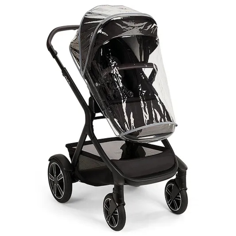 Nuna Demi Next Baby Stroller-Height Adjustable Parent Handle Bar-With Cup Holder-Wide Front Wheels-Black
