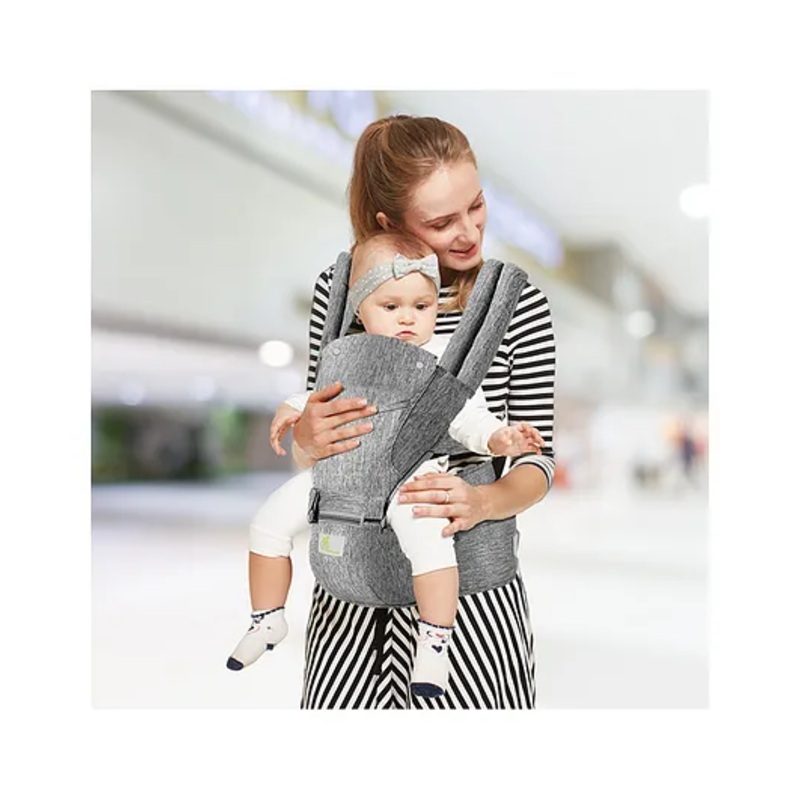 R for Rabbit Upsy Daisy Cool Baby Carrier cum Kangaroo Bag, Ergonomic Baby Carrier, Adjustable Hip Seat Belt, Stylish belt for mothers, Carrier with 4 carry Position for 3 months to 24 months Kids, Max Weight up to 15 Kg ( Grey )