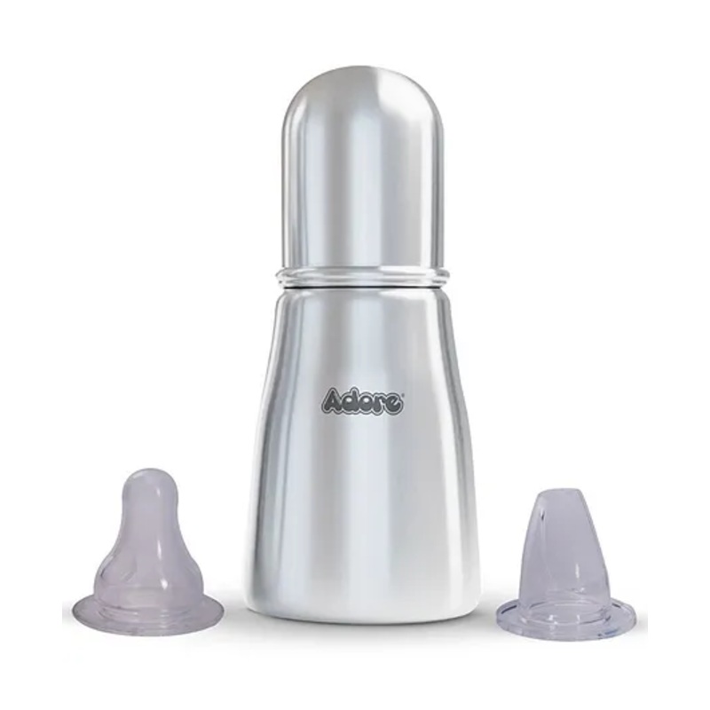 Adore Stylo! 2 Stage Stainless Steel Regular Neck Steel Feeding Bottle 150ml