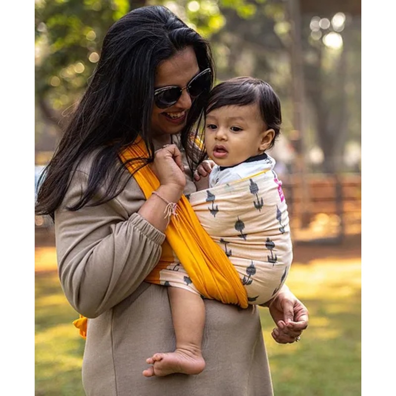 Anmol Baby Ergonomic Hybrid Wrap Baby Carrier – Ikat Tulip Yellow