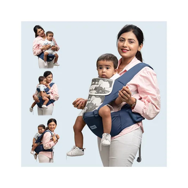 BAYBEE Ergonest 6 in 1 Hip Seat Baby Carrier for New Born | Baby Carrier for 0 to 3 Years Baby with Lumbar Support & Storage Pockets | Ergonomic Sling Carry Bags Heavy Duty Safety Buckle,Seat Cushion
