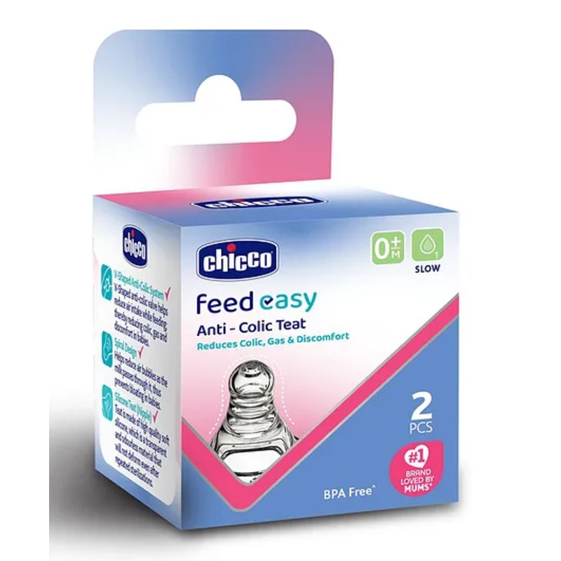 Chicco Silicone Feed Easy Teat Slow Flow – White