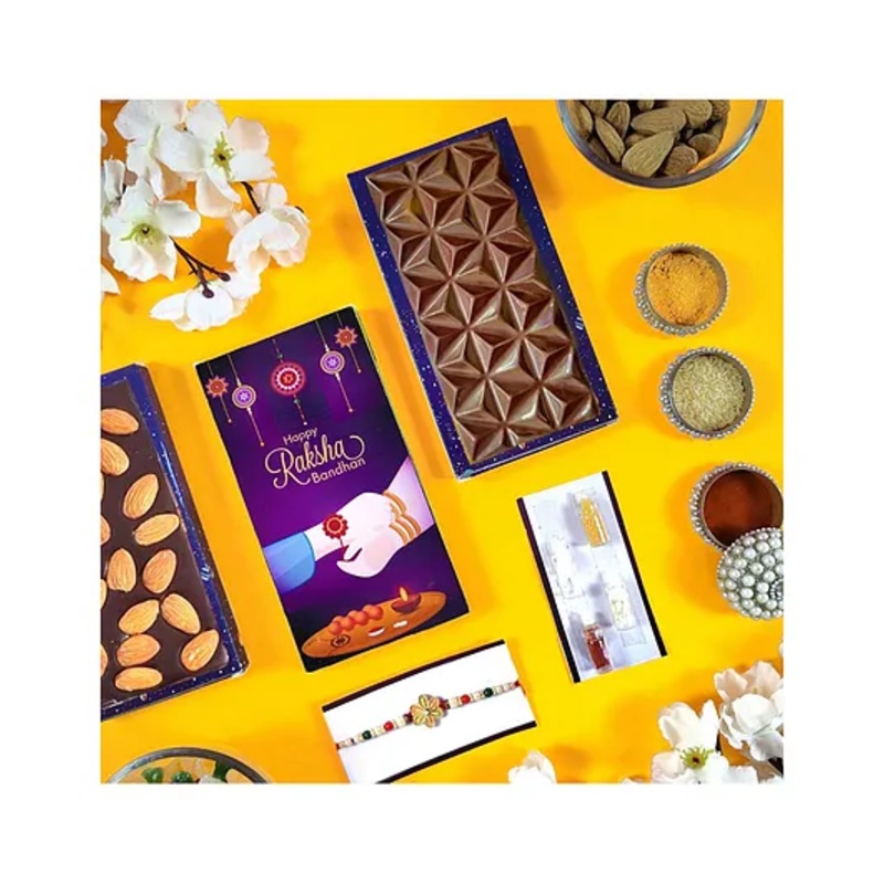 Expelite Premium Rakhi Gift Pack with Chocolates – Multicolor