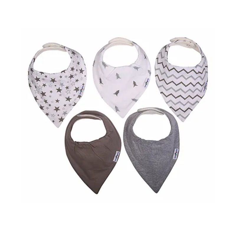 Infancy Dreams Bandana Baby Bibs – Grey Edition