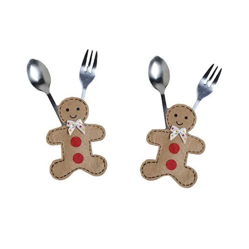 Li’ll Pumpkins Gingerman Cutlery Pocket – Beige
