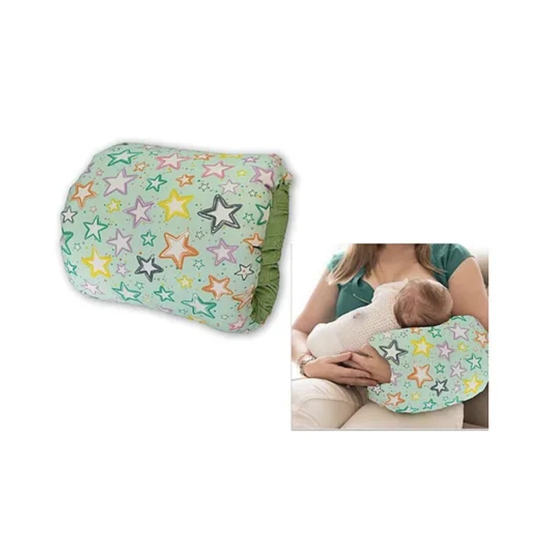 numum Cozy Nursing Baby Arm Pillow for Cradle Gift for Novice Mothers: Head Support Pillow Anti-Spitting Breastfeeding and Bottle Feeding Nursing Arm Pillow (MultiStar-Green)(Color and design May vary) (Color and design may vary)