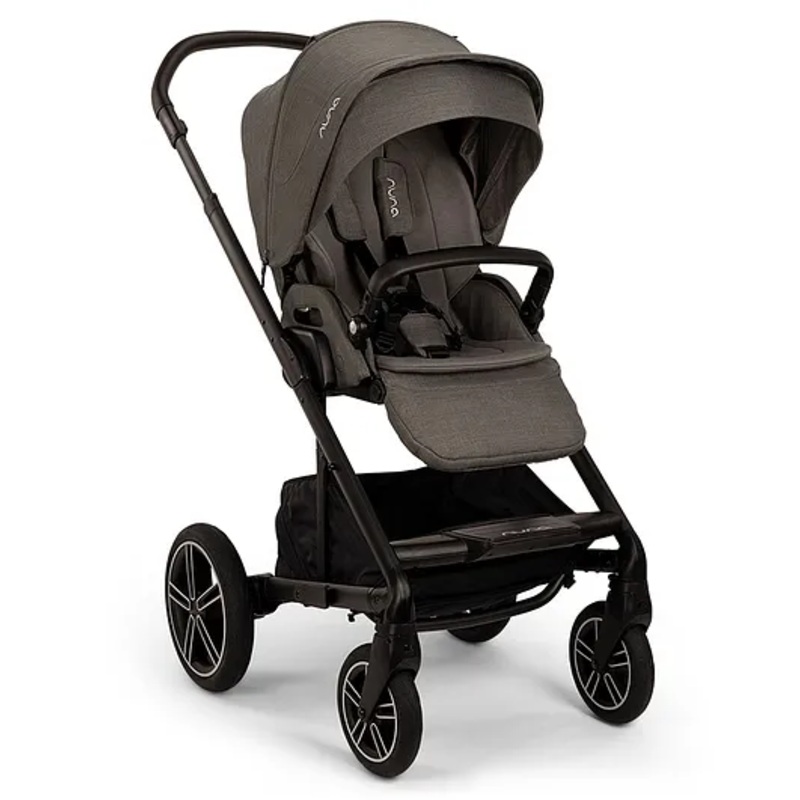Nuna Mixx Next Baby Stroller-Height Adjustable Parent Handle Bar-Big Rear Wheels- Grey