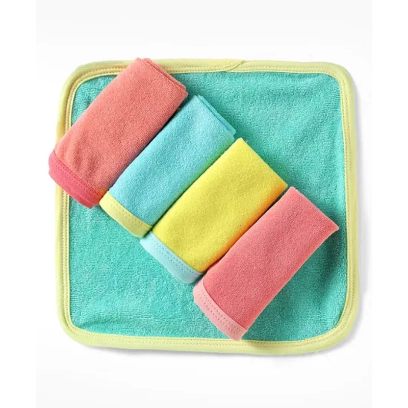 OHMS Terry Knit Wash Cloth Pack of 5 L 24 x B 22 cm – Multicolor