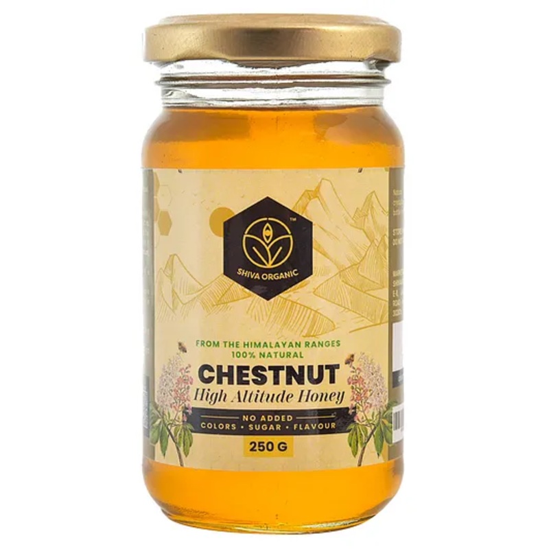 Shiva Organic Chestnut Honey High Altitude Himalayan Pure and Natural – 250 g