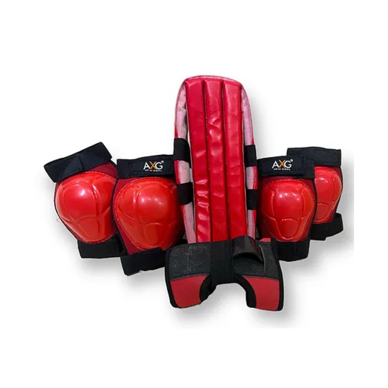 AXG NEW GOAL Unique design Quintessential Durable & Stylish Protective Kit for Cycling Skating Guard Combo -Red
