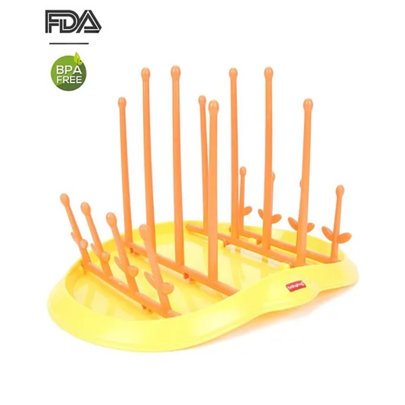 Babyhug Bottle Organizer Cum Drying Rack – Yellow