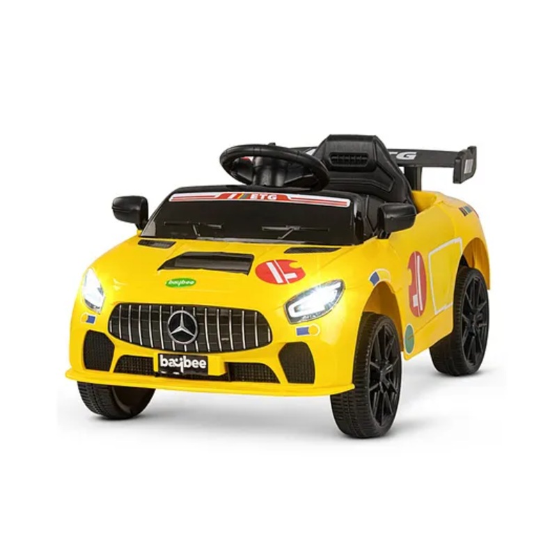 Baybee Electric Rechargeable Battery Operated Ride on Car for Kids with LED Light & Music – Yellow