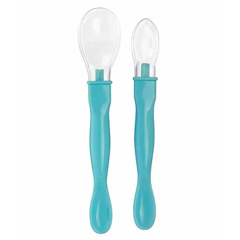 Beebaby 3 In 1 Weaning Silicone Spoon Set – Blue