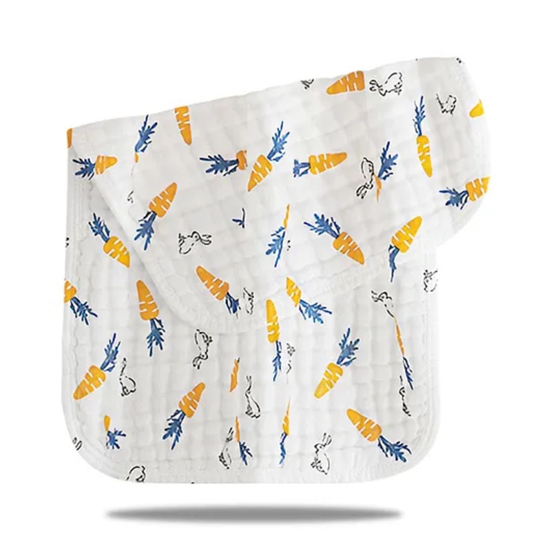 Bembika Baby Burp Cloths for Boys Girls Baby Muslin Burping Cloth Elephant Pattern – Grey