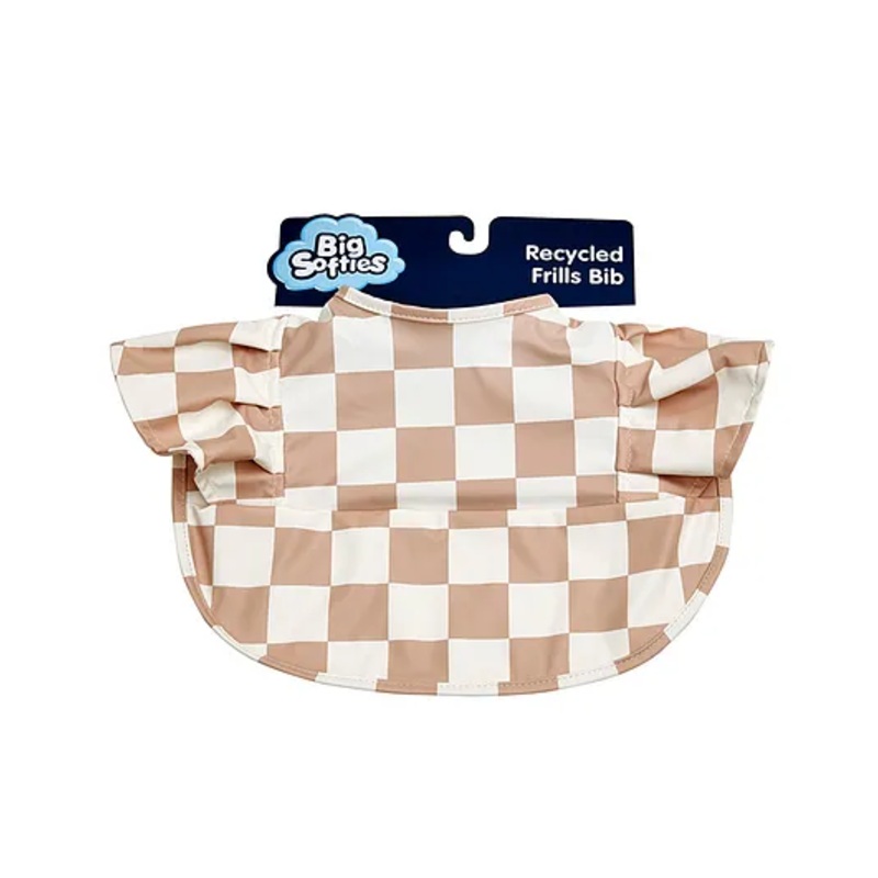 Big Softies Recycled Frill Bibs – Brown