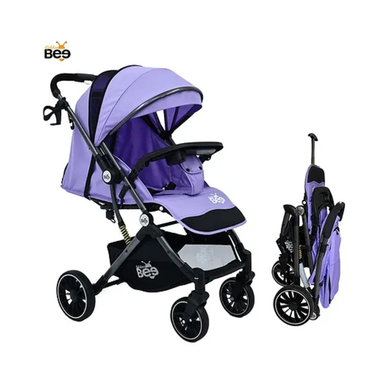 Golden Bee Choco Joy Stroller with Detachable Food Tray and Reversible Handlebar (Purple)
