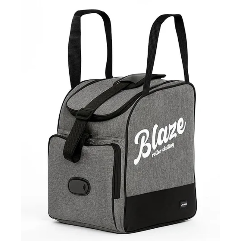 JASPO Blaze Skating Bag | Large Capacity Sling-Style Skate Carry Bag with Engraved TPU Print | Padded Polyester with Side Pockets & Mesh Compartment | Stylish & Durable