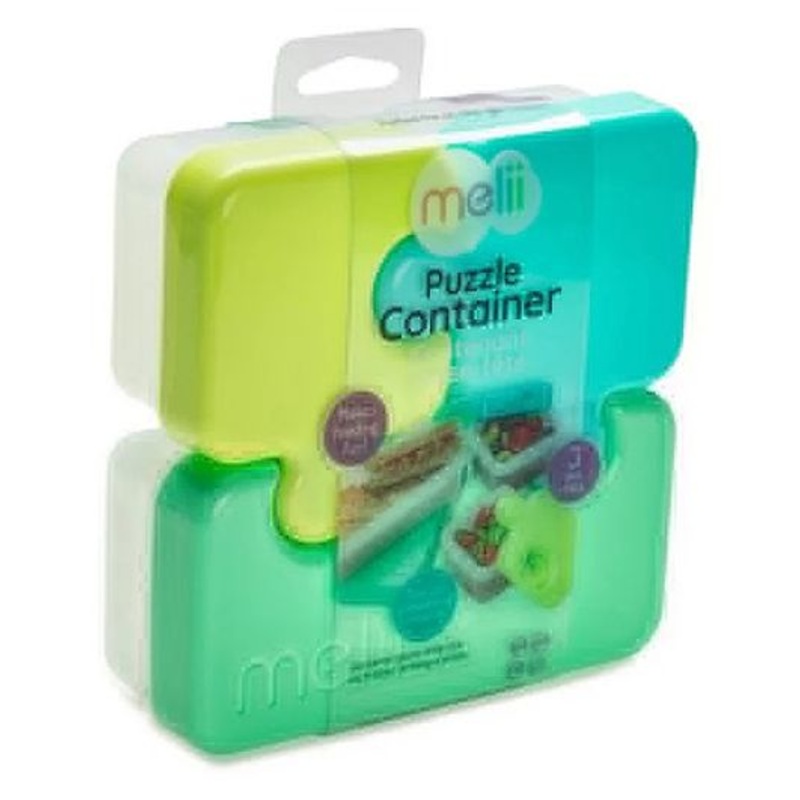 Melii Puzzle Container – 1 pack Lime, Mint & Blue