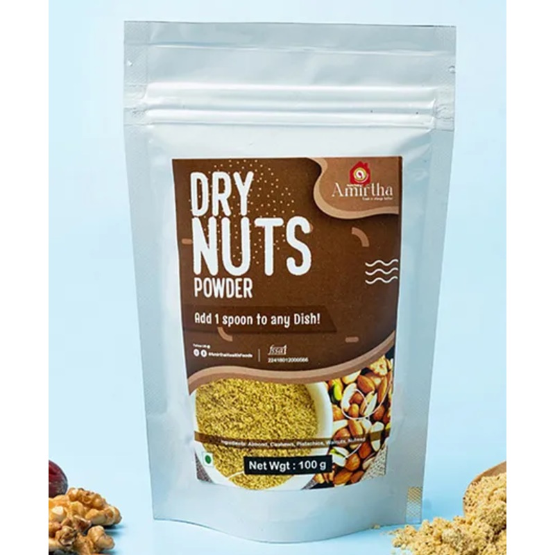 Amirtha Health Foods – Dry Nuts Powder | 1 Spoon to any dish | No sweetener or salt – 100 g