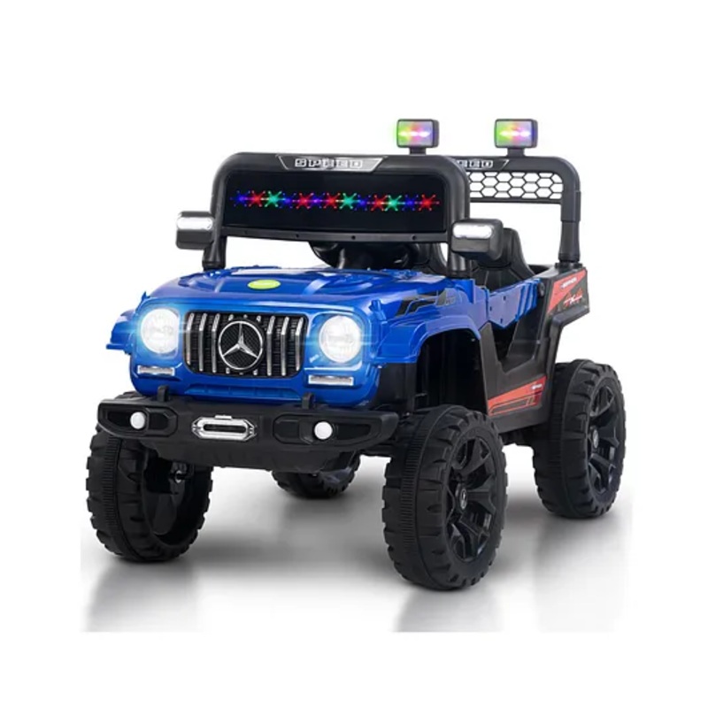 Baybee Maestro Battery Operated Ride on Electric Jeep Car for Kids | Ride on Baby Car with Music & USB, Kids Baby Big Car (Painted Blue)