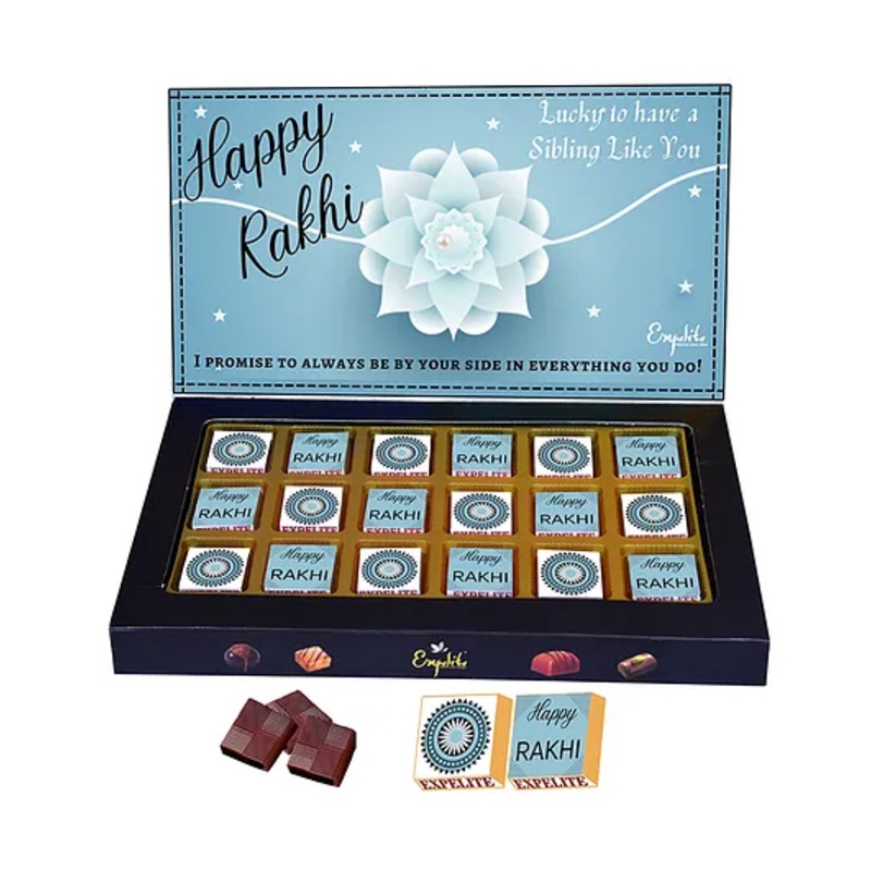 Expelite Special Rakhi gifts to brother -18 Pieces Raksha bandhan chocolate box
