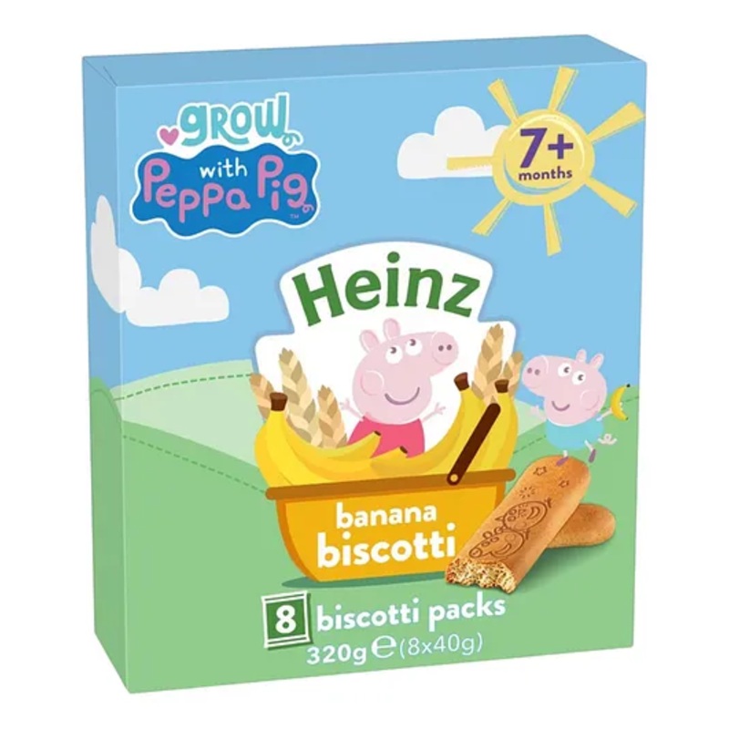 Heinz Biscotti Snack, Banana Biscotti (7m+) – 320g (8x40g)