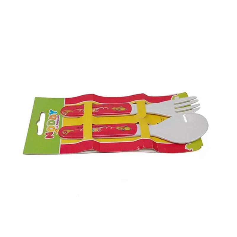 HOOM Melamine Spoon & Fork Set -Noddy
