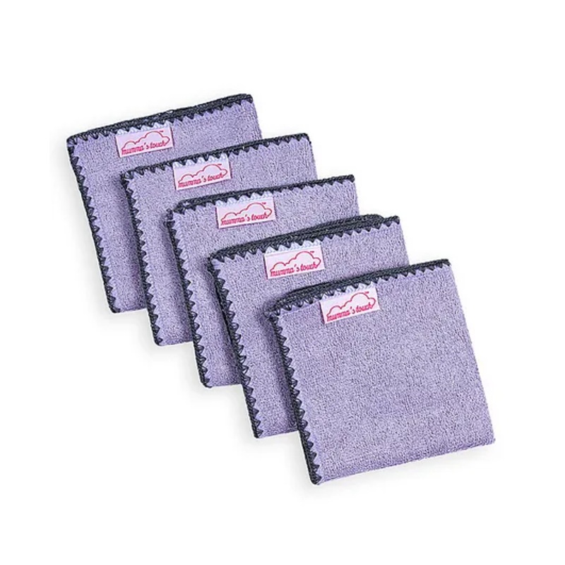 Mumma’s Touch Organic Bamboo Baby Towel Face Cloth – Magenta – Pack of 5