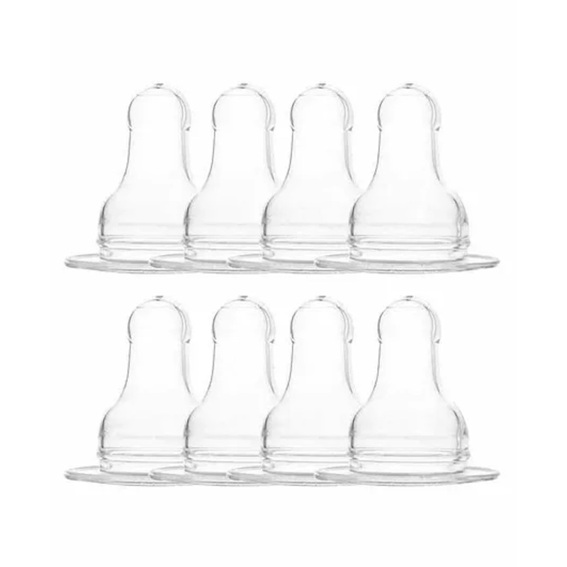 Naughty Kidz Ultra-Soft Easy Flow Silicone Teats – Pack of 8