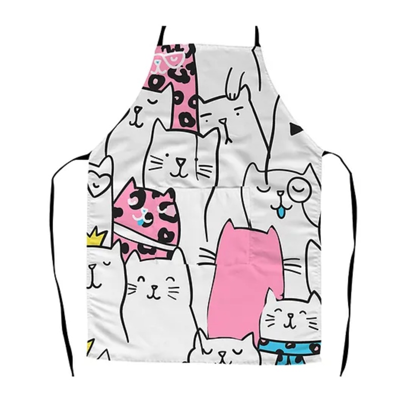 Right Gifting Satin Apron For Kids With Adjustable Waist & Centre Pocket – Cream