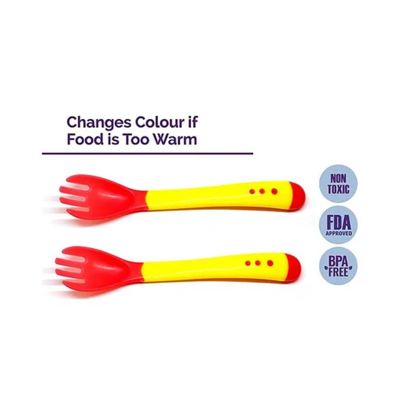 The Little Lookers Temperature Sensing Fork Pack of 2 – Yellow
