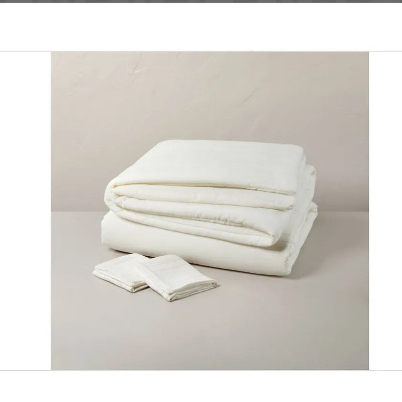 3pc Full/Queen Fine Stripe Duvet & Sham Set- Twilight Taupe